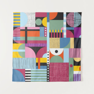 Tenture Scandinave coloré : Mélange Motif gai.