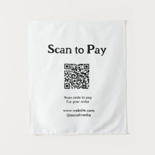 Tenture Scanner pour payer la commande Code QR Ajouter un