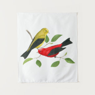 Tenture Scarlet Tanagers Bird Art