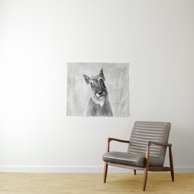 Tenture Schnauzer (géant) - Joli art original pour chien (En situation (horizontale))