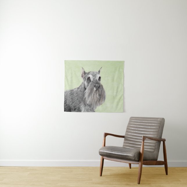 Tenture Schnauzer (Giant, Standard) Peinture - Chien Art (En situation (horizontale))