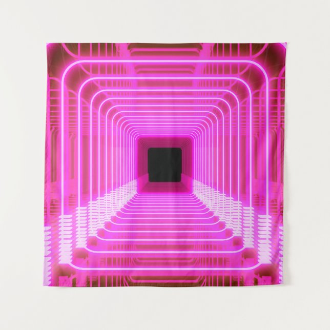Tenture Sci-Fi Retro 3D : Illustration d'art pop (Devant)