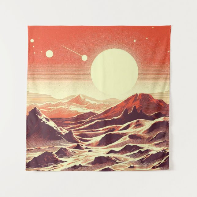Tenture Sciage de paysage SF Mars 2 (Devant)