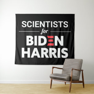 Tenture Scientifiques pour Biden Harris Texte personnalisé