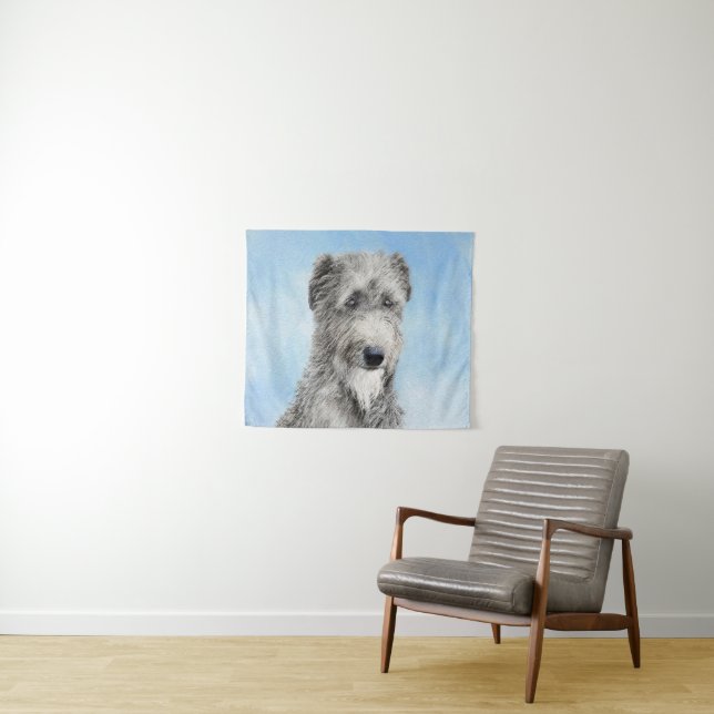 Tenture Scottish Deerhound Paining - Original Dog Art (En situation (horizontale))
