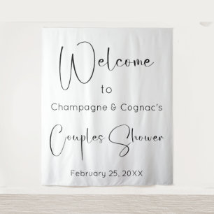 Tenture Script moderne Couples Douche Accueil fond