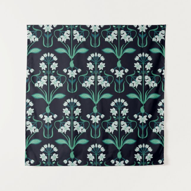 Tenture seamless abstract art nouveau floral pattern (Devant)