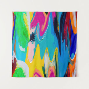 Tenture Seamless colorful abstract pattern, watercolor wal