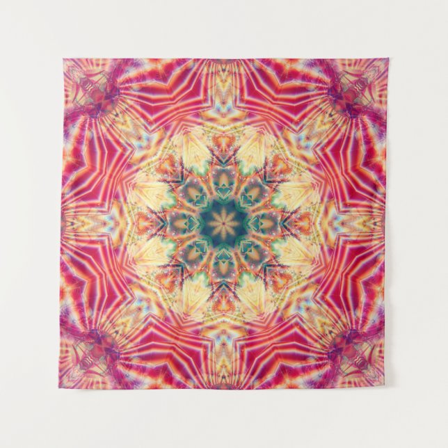 Tenture Seamless kaleidoscope colorful texture. Illustrati (Devant)