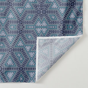Tenture Seamless mosaic abstract kaleidoscope navy triangl