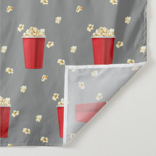 Tenture Seaux de Popcorn Rouge Cinéma Snack Télévision Fil