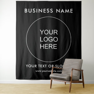 Tenture Séminaire de l'événement Groupe Logo Noir Arrière-