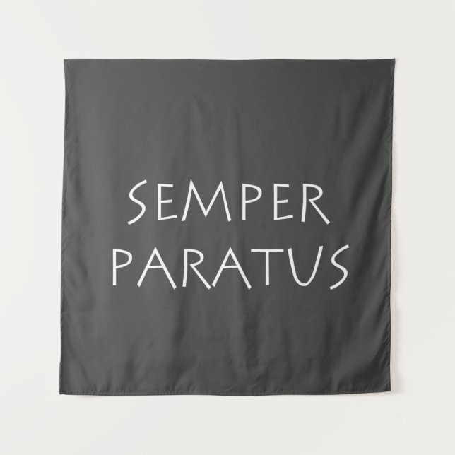 Tenture Semper paratus (Devant)