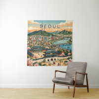 Séoul Corée du Sud Voyage Art Vintage