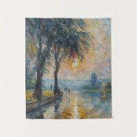 Serene Sunset by Water Impressionist Paysage Art
