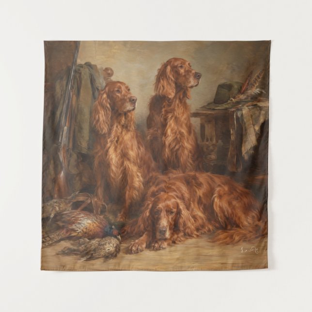 Tenture Setter Irlandais ,Art  (Devant)