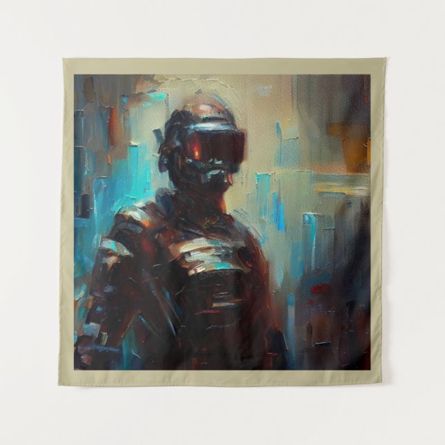 Tenture SF - Cyberpunk Hero 1 (Devant)