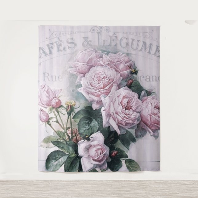 Tenture shabby chic, découpage, victorien, français chic,  (Devant)