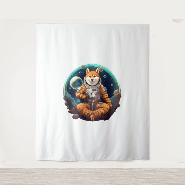 Tenture Shiba, astronaute spatiale Shiba 8 (Devant)