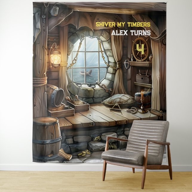 Tenture Shiver My Timbers Pirate Thème (En situation)