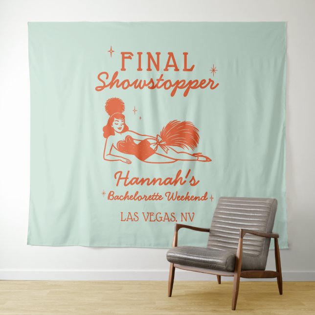 Tenture Showgirl Final Showstopper Bachelorette Backdrop (En situation (horizontale))