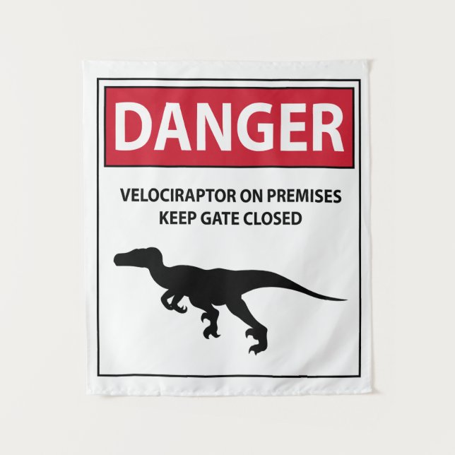 Tenture Signal de danger (Raptors) (Devant)