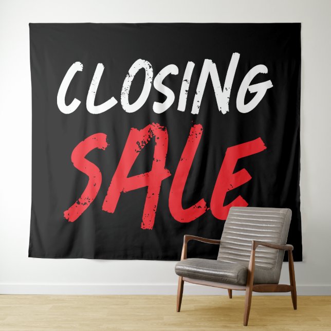 Tenture Signe de fermeture, Bannière de vente de magasin d (En situation (horizontale))
