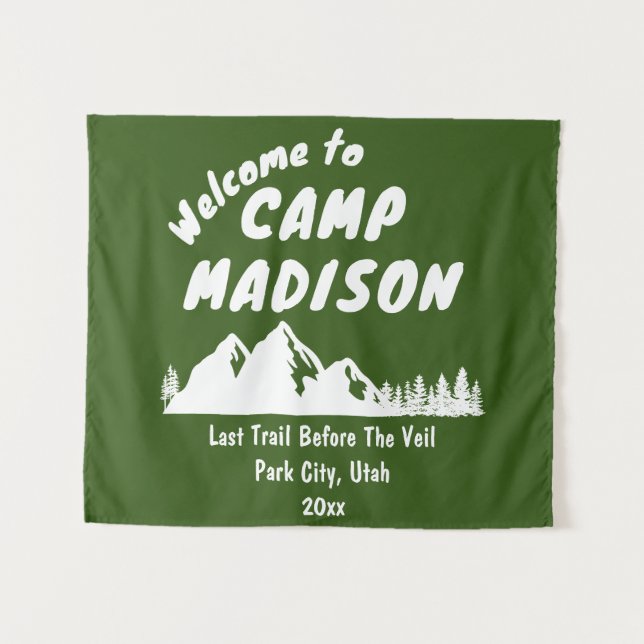 Tenture SIGNE DE LA PROPRIÉTÉ DU Camping Fête des mariées  (Devant (Horizontal))