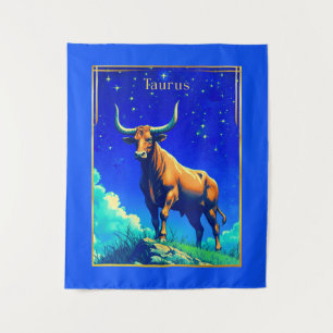 Tenture SIGNE Zodiaque Taurus enraciné dans la Terre et le