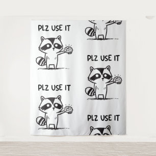 Tenture S'Il Vous Plaît Utiliser - Funny Racoon Sarcastiqu