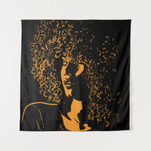 Tenture Silhouette africaine : Contraste Vintage.