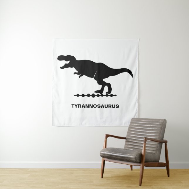 Tenture Silhouette de dinosaure Tyrannosaurus (En situation)