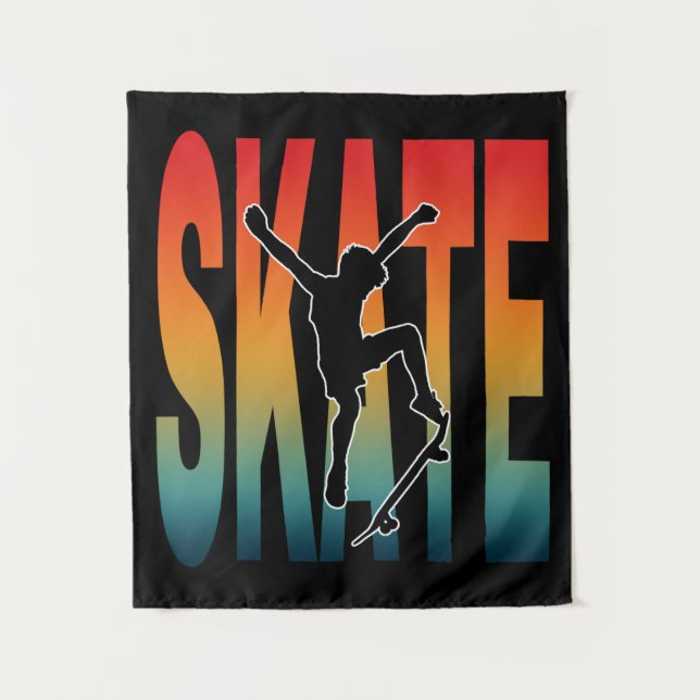 Tenture Silhouette de skateboard (Devant)