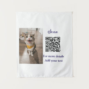 Tenture Simple animal name details QR code add text photo