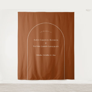 Tenture Simple Boho Arch Terracotta Mariage arrière-plan p