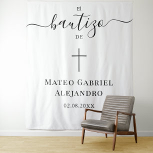Tenture Simple Calligraphie  Baptême   Baptême espagnol