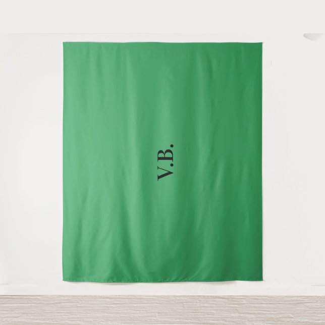 Tenture Simple couleur unie ajouter nom texte monogramme  (Devant)
