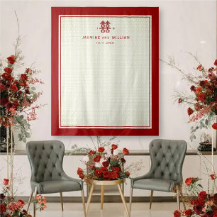 Tenture Simple Double Bonheur Mariage chinois