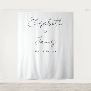 Tenture Simple Elegant Mariage bleu marine arrière-plan ph