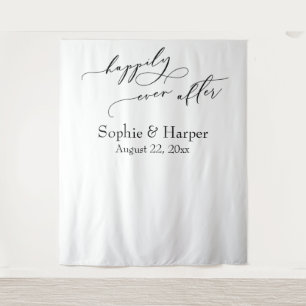 Tenture Simple fond de photo de mariage heureux