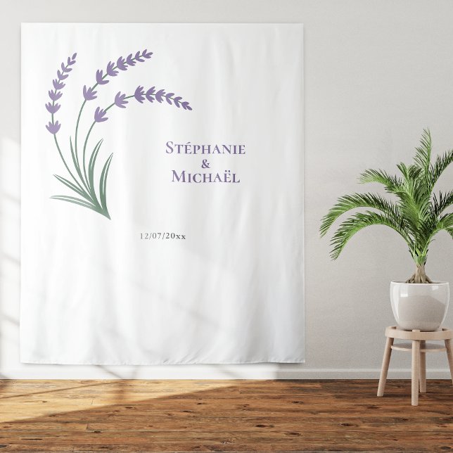 Tenture Simple fond de toile de fond pour photobooth de ma (Simple Lavender Wedding Photo Booth Backdrop)