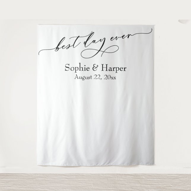 Tenture Simple fond pour photo du meilleur jour qui soit (Devant)