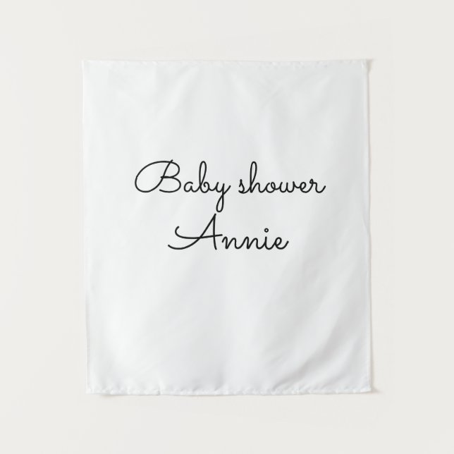 Tenture simple minimal ajoutez votre nom texte baby shower (Devant)