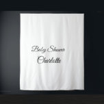 Tenture SIMPLE MINIMAL.CUTIE ADD NAME BABY baby shower Thr<br><div class="desc">Conception</div>