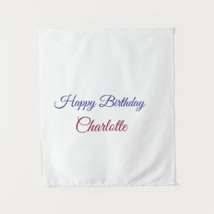 Tenture SIMPLE MINIMAL.CUTIE AJOUTEZ NOM BÉBÉ joyeux anniv