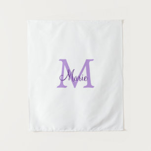 Tenture simple minimum ajouter nom monogramme rose    redj