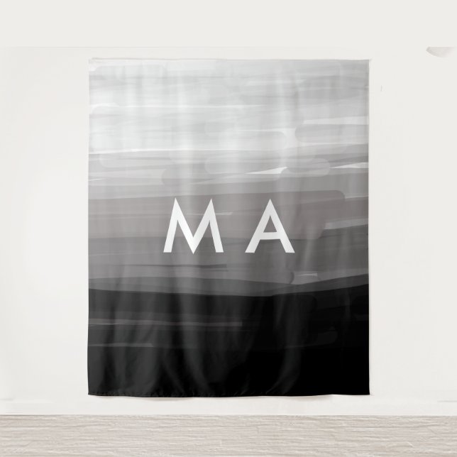 Tenture Simple monogramme ajoutez votre lettre de nom homm (Devant)