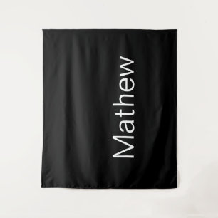 Tenture simple monogramme de lettre initiale ajoutez votre