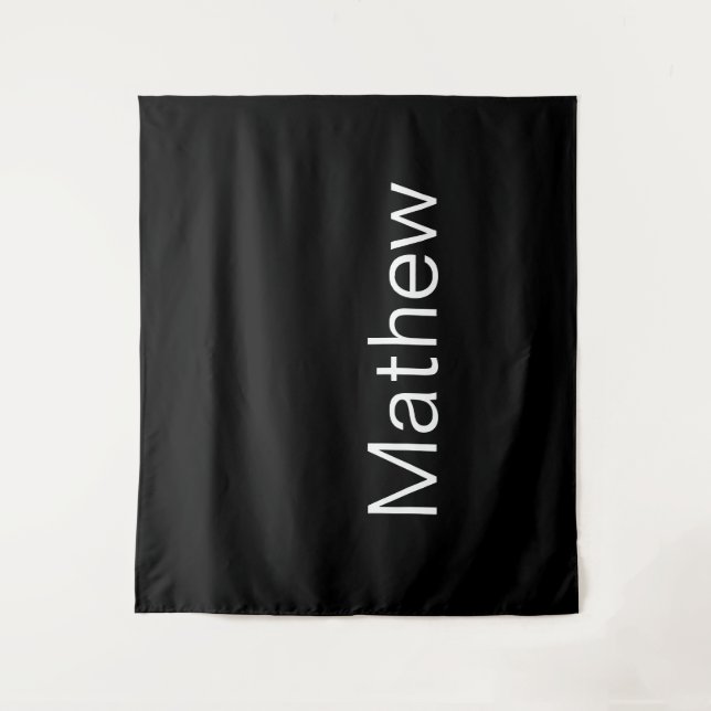 Tenture simple monogramme de lettre initiale ajoutez votre (Devant)