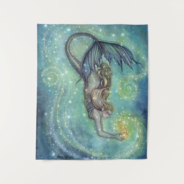Tenture Sirène de la mer céleste et Molly Harrison étoiles (Devant)